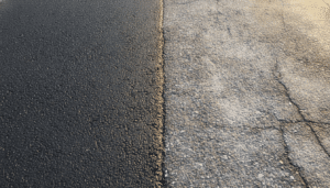 Driveway surface showing how long driveway sealcoating lasts